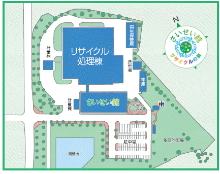 リサイクルプラザ施設配置図