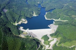 木之川内ダムの航空写真